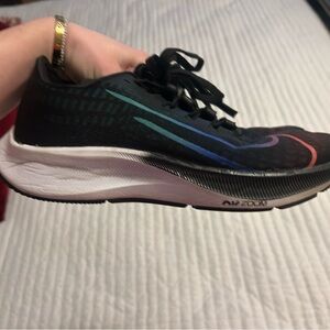 Women's Black and Multicolor Running Shoes